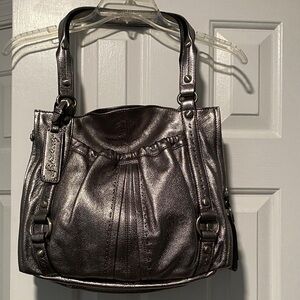 B. Makowsky Metallic Black Shoulder Bag